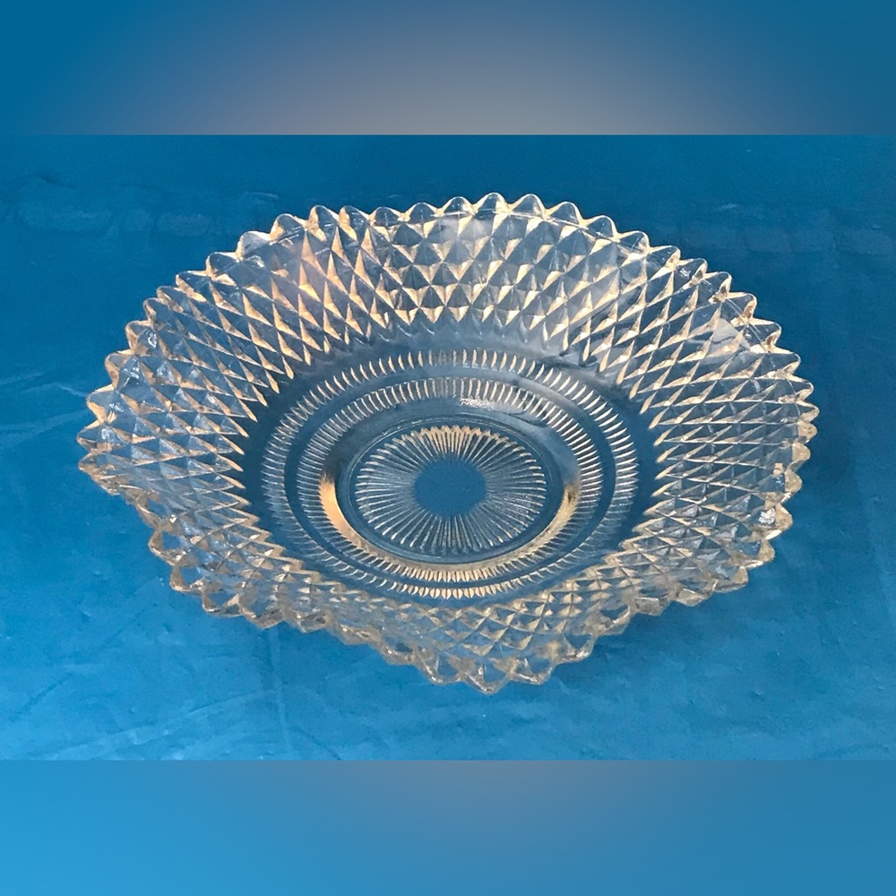 Vintage Federal Glass Crystal Traditions Candy Dish Bowl 6.7 X 1.3” Clear Round